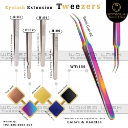 5-Pieces Eyelash Extension Tweezers Holding Pouches