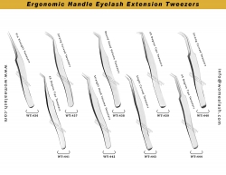 Ergonomic Handle Eyelash Extension Tweezers