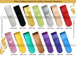 Plain Folding Pouch For (2-Pcs) Eyelash Tweezers