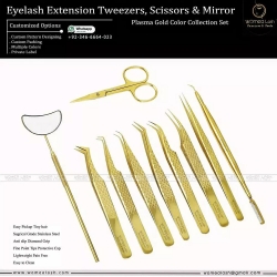 Eyelash Extension Gold Tweezers