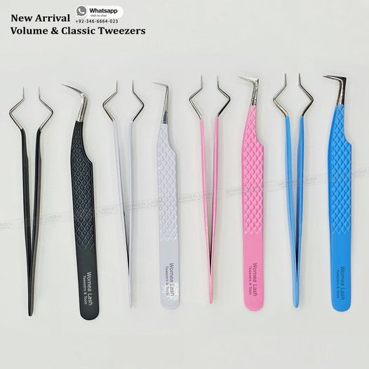 New Classic & Volume Eyelashes Extension Tweezers in Multi Colors . If You’re Looking New Tweezers DM for more Details .