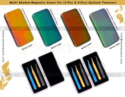 Multi Shaded Magnetic Case For (3-Pcs & 6-Pcs) Eyelash Tweezers