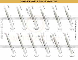 Diamond Print Eyelash Tweezers