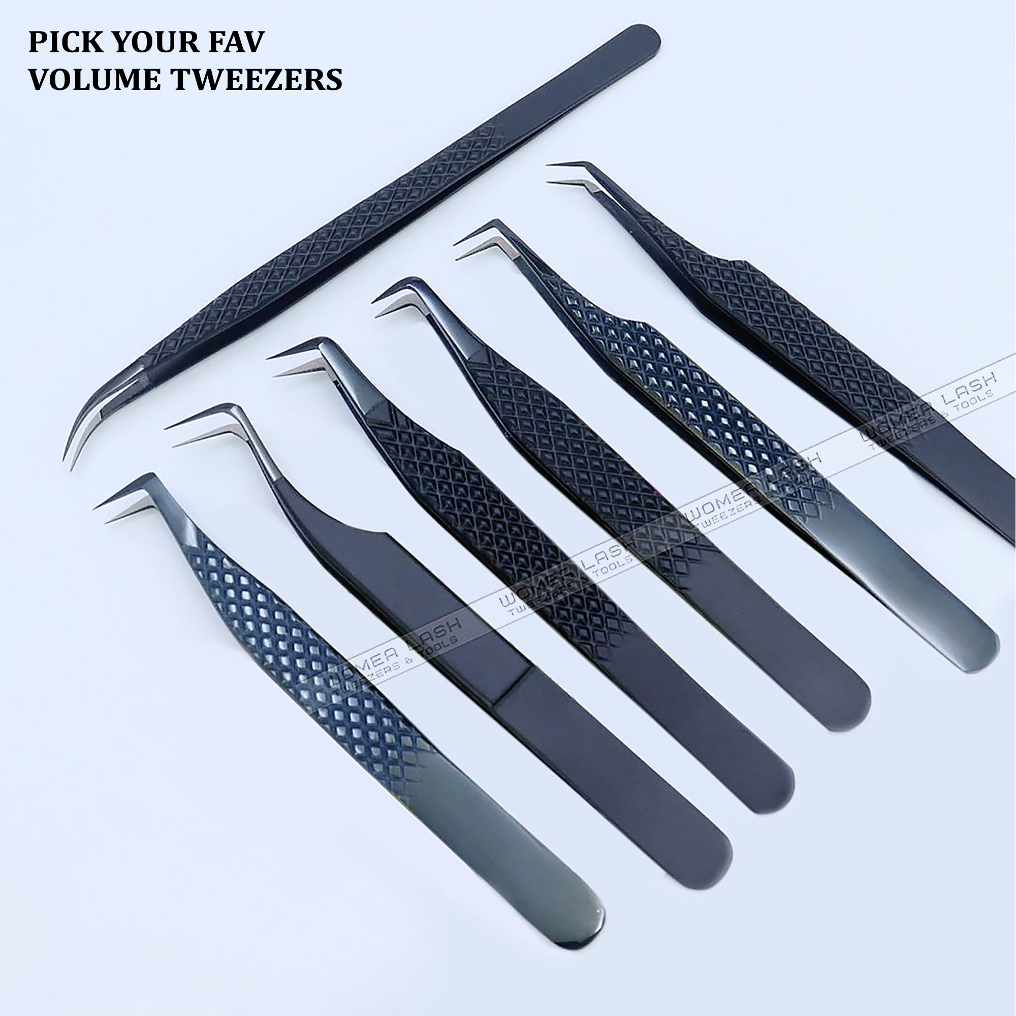 Black Eyelashes Extension Tweezers 