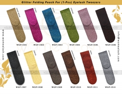 Glitter Folding Pouch For (1-Pcs) Eyelash Tweezers