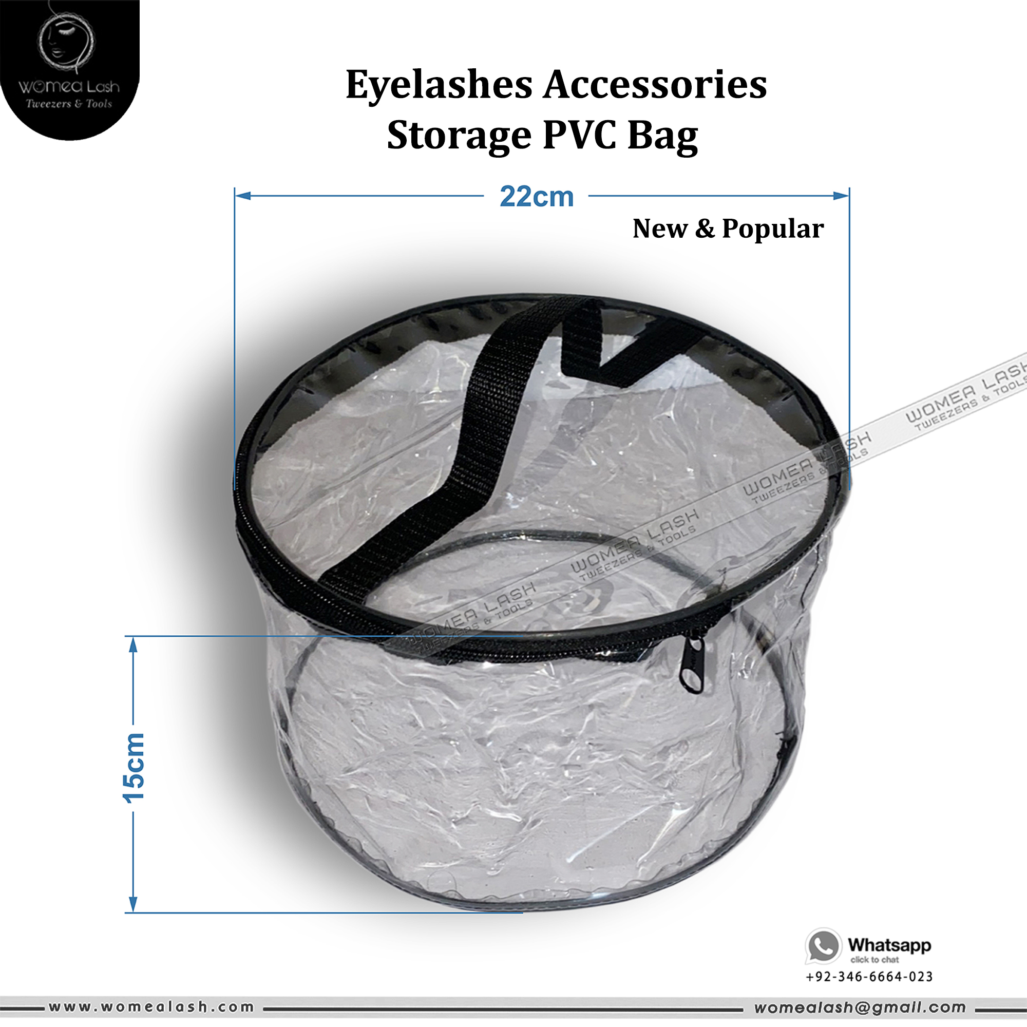 Eyelashes Accessories Storage PVC Bag By Womea Lash This Customized PVC Bag made for Eyelashes Accessories Storage.