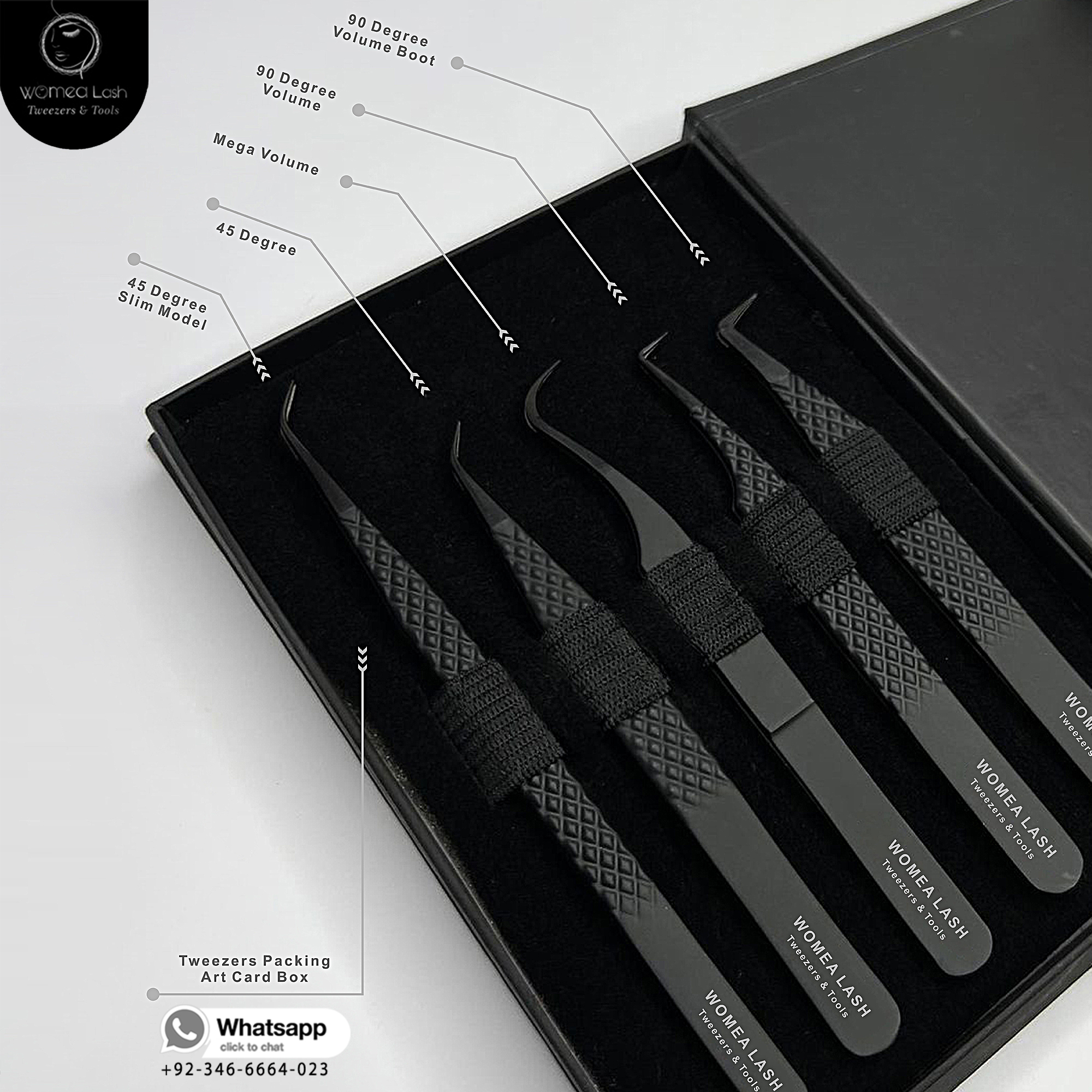 Hand Tested Selling Custom  Black High Quality Stainless Steel Eyelashes Extension Tweezers now available in Stock.  