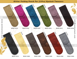 Glitter Folding Pouch For (2-Pcs) Eyelash Tweezers