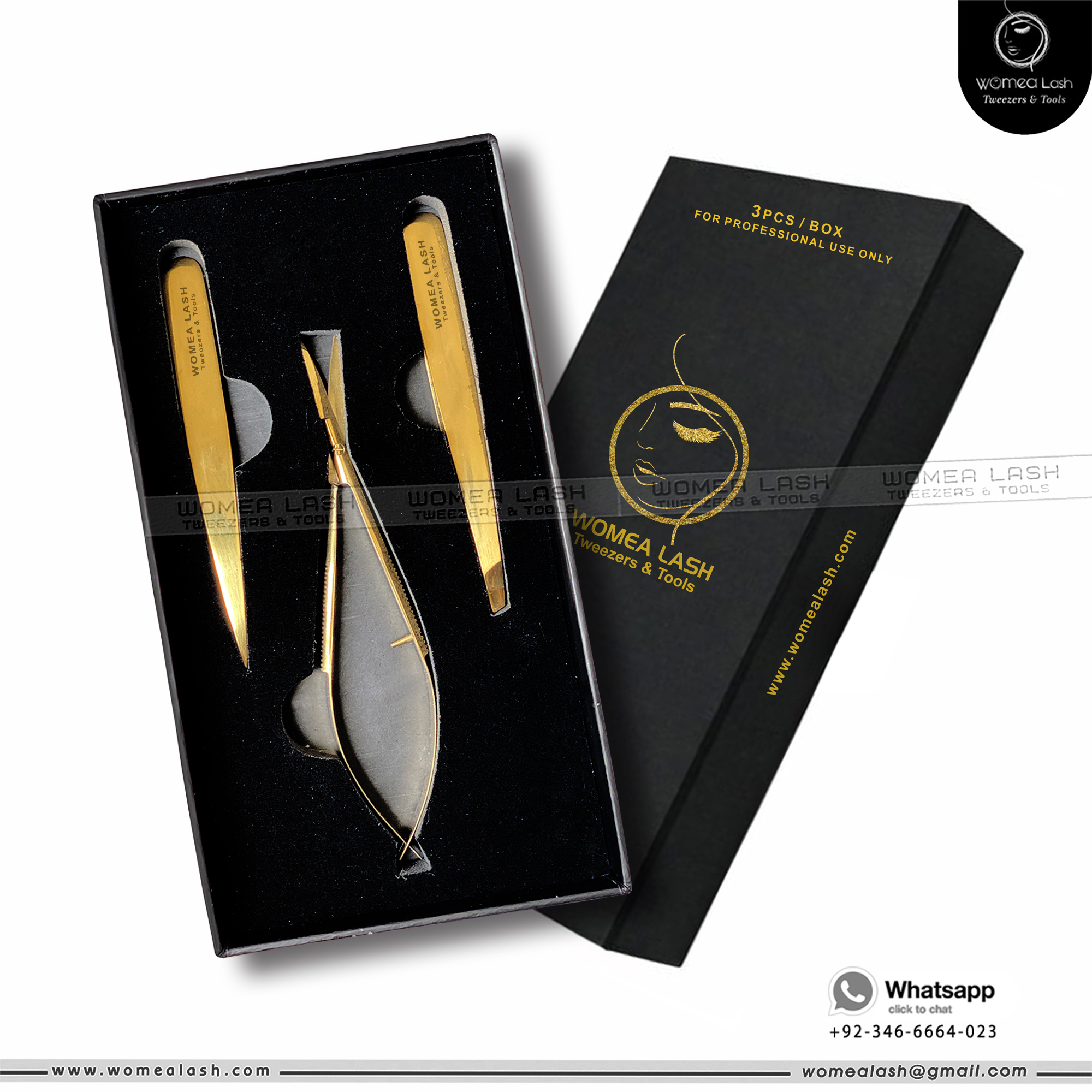 Professional Selling Custom Eyebrows Tweezers & Scissors With Art Card Packing Box Personal Use Only.