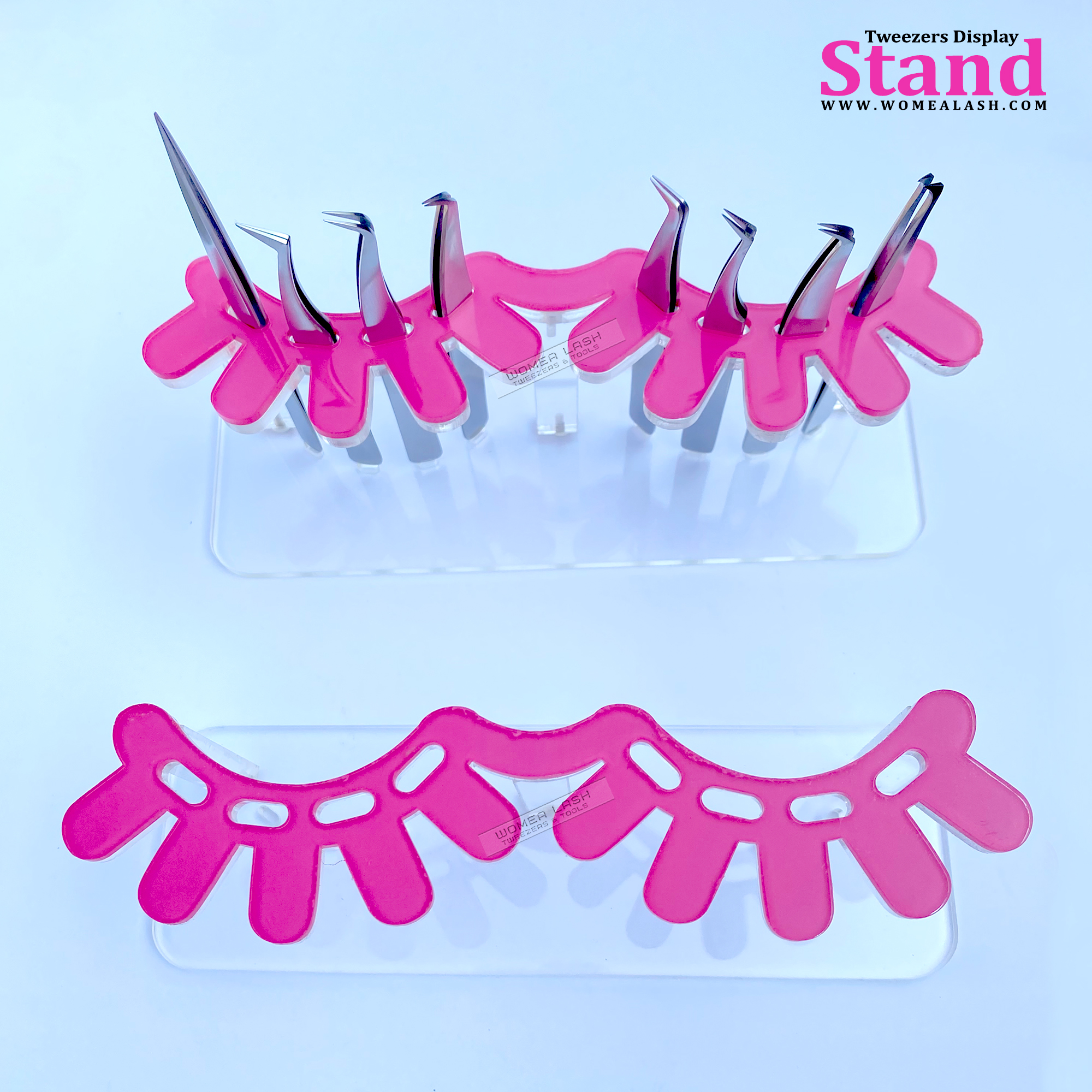 New Arrival Eyelashes Shape Tweezers Display Stand by WOMEA LASH Tweezers Company .